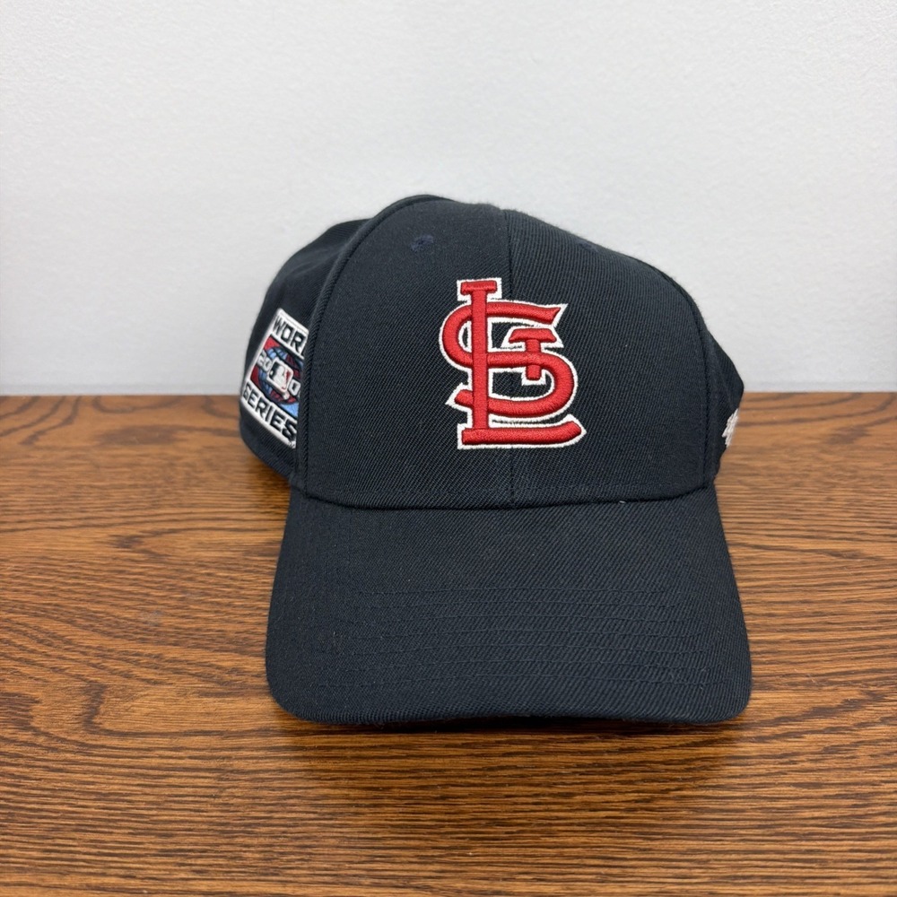 St. Louis Cardinals Hat Cap Strap Back Black Red MLB Baseball Mens SnapBack